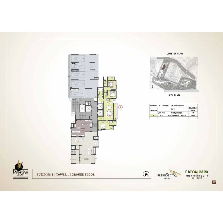 Eaton Park at The Prestige City Cluster plan variant on brochure page 22 Eaton Park at The Prestige City Cluster plan variant on brochure page 22