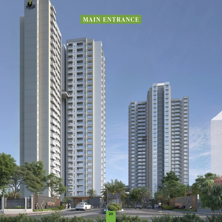 Tower exterior rendering — artist's impression from the developer brochure
