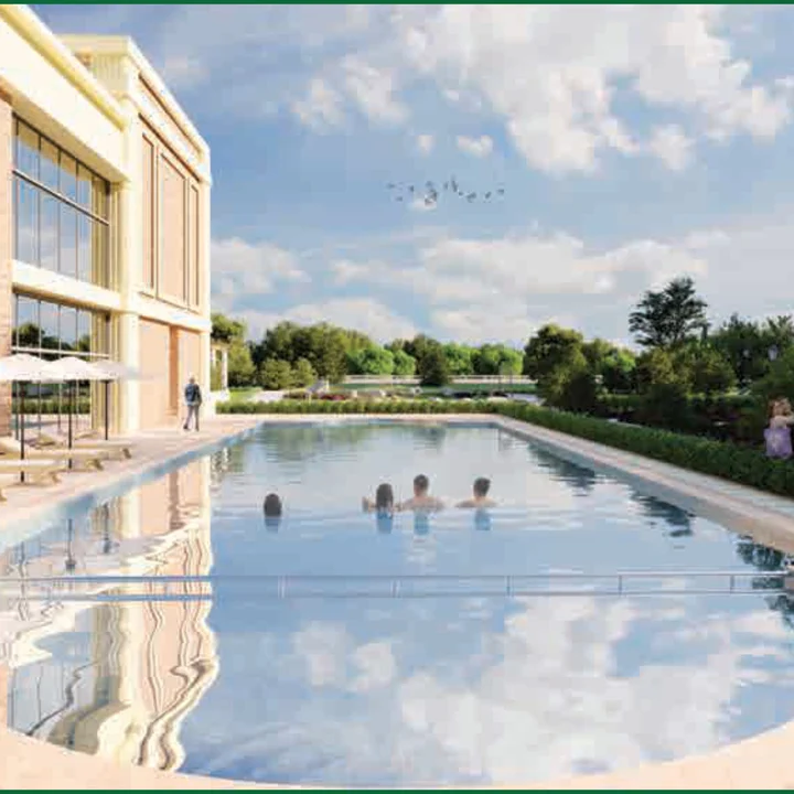 Swimming pool rendering — artist's impression from the developer brochure