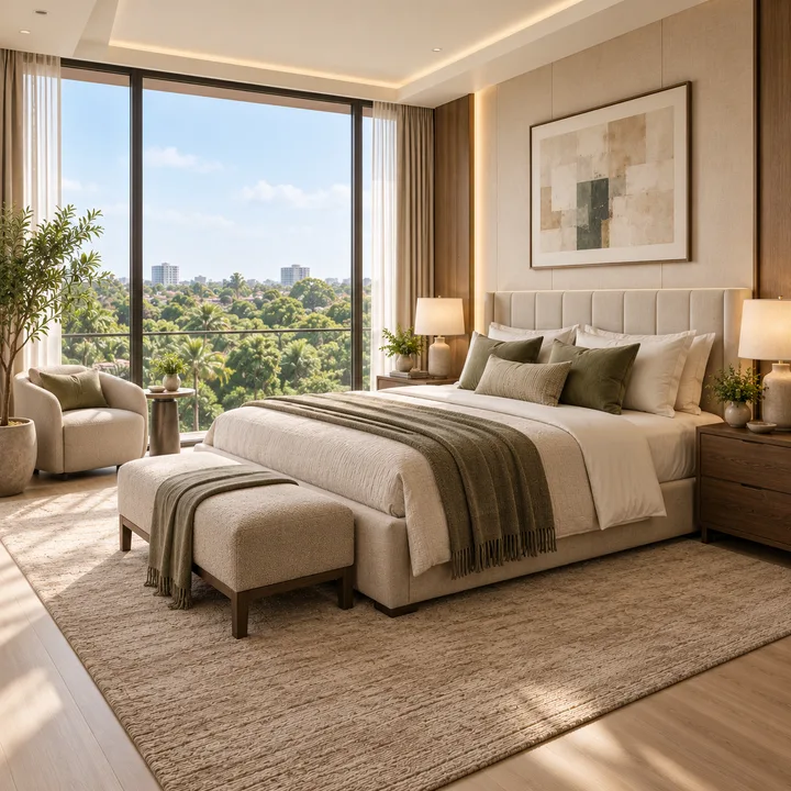 Prestige Greenmoor bedroom, artist's impression.