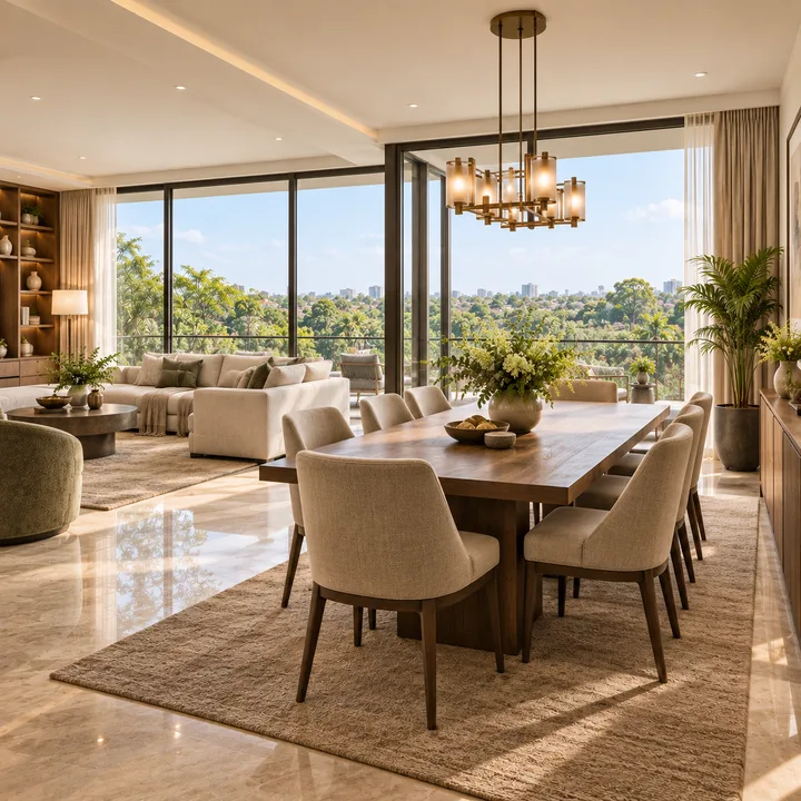 Prestige Greenmoor dining, artist's impression.