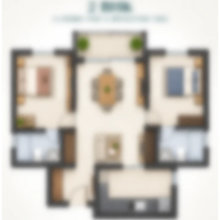 Prestige Grove Hills indicative 2 BHK layout