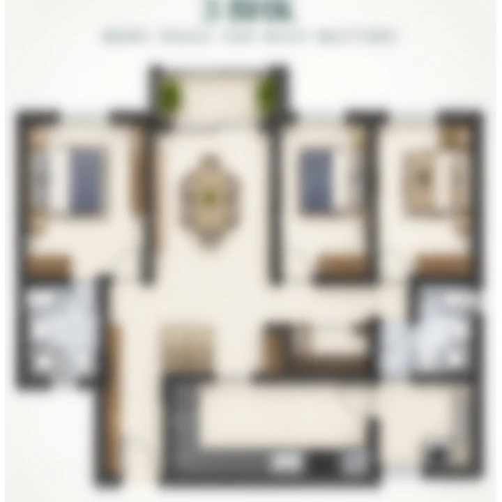 Prestige Grove Hills indicative 3 BHK layout