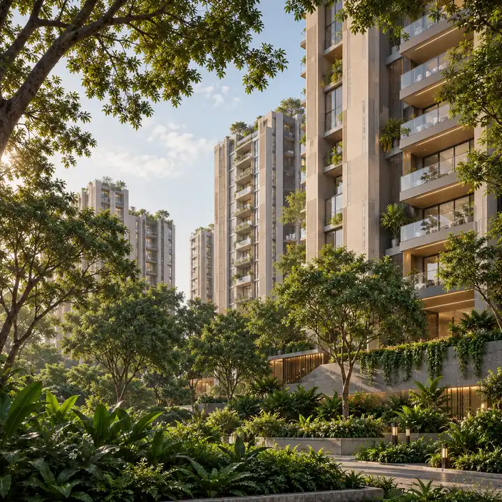 Prestige Grove Hills towers, artist's impression.