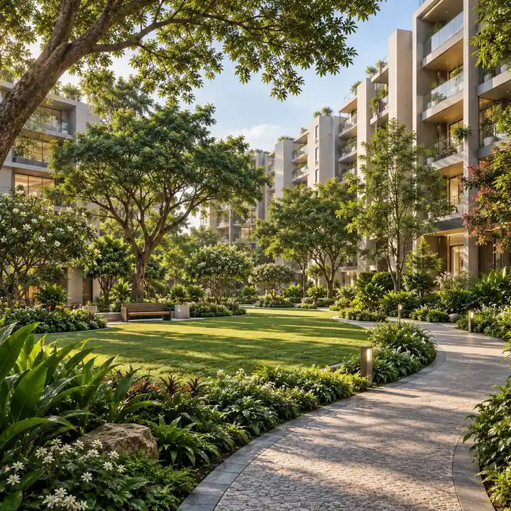 Prestige Grove Hills gardens, artist's impression.