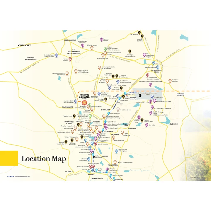 Prestige Marigold Phase 2 developer location map