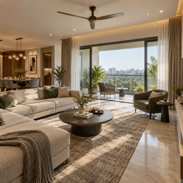 Prestige Oakville living room, artist's impression.