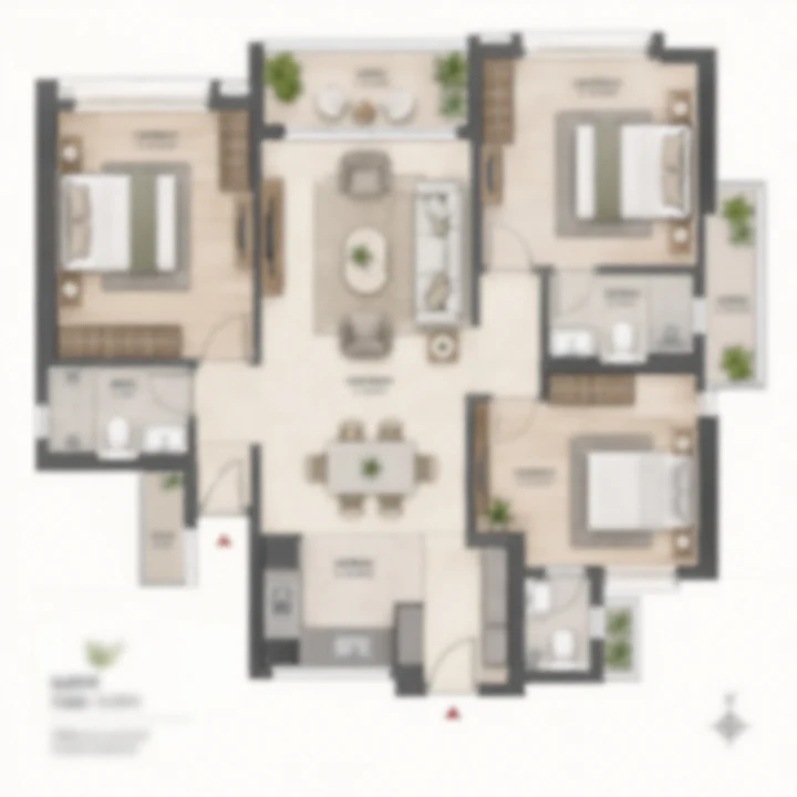 Prestige Rock Cliff indicative residence layout A