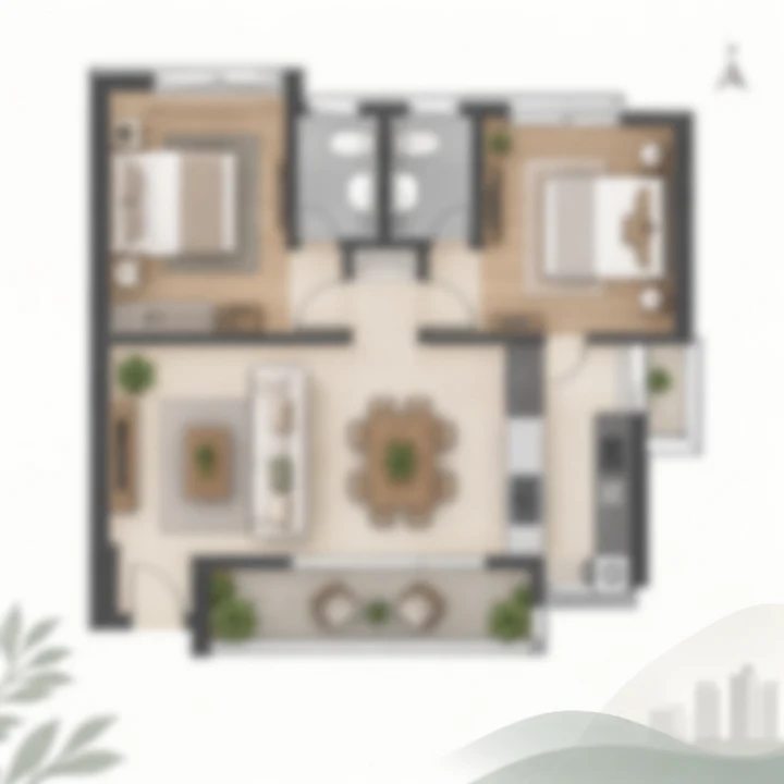 The Prestige Place Budvel indicative residence layout B